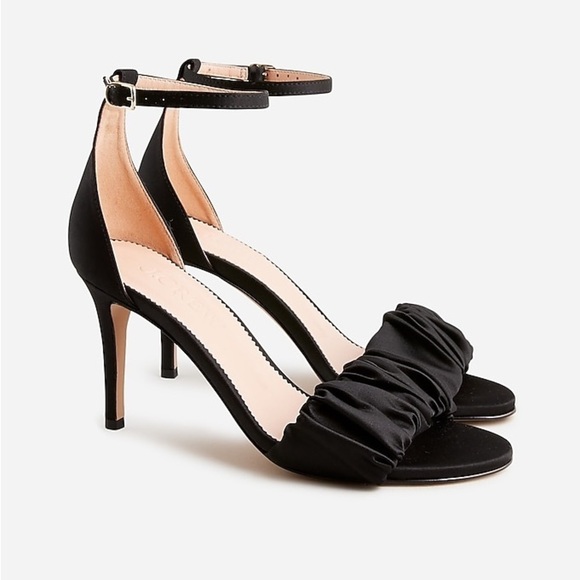 J Crew Collection Rylie ruched-strap heels in satin BV709 - Picture 1 of 5